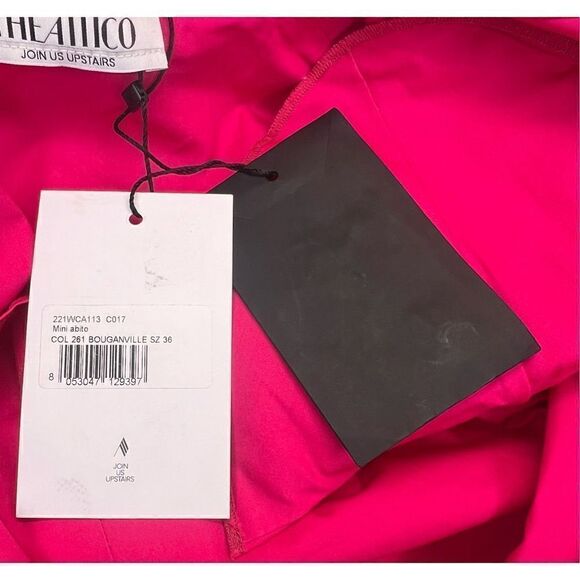 The Attico Wide Sleeve Cotton Shirt Dress in Bouganville NWT Size 36 - Picture 14 of 14